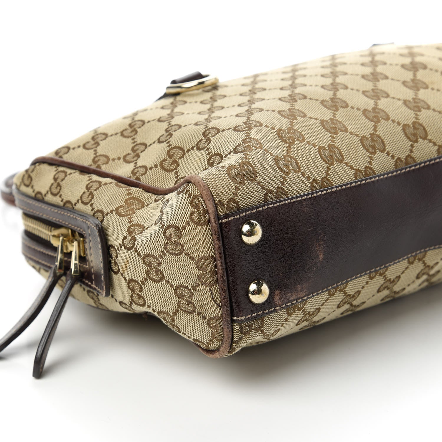 Gucci Monogram New Britt Medium Boston Dark Brown 6 of 11