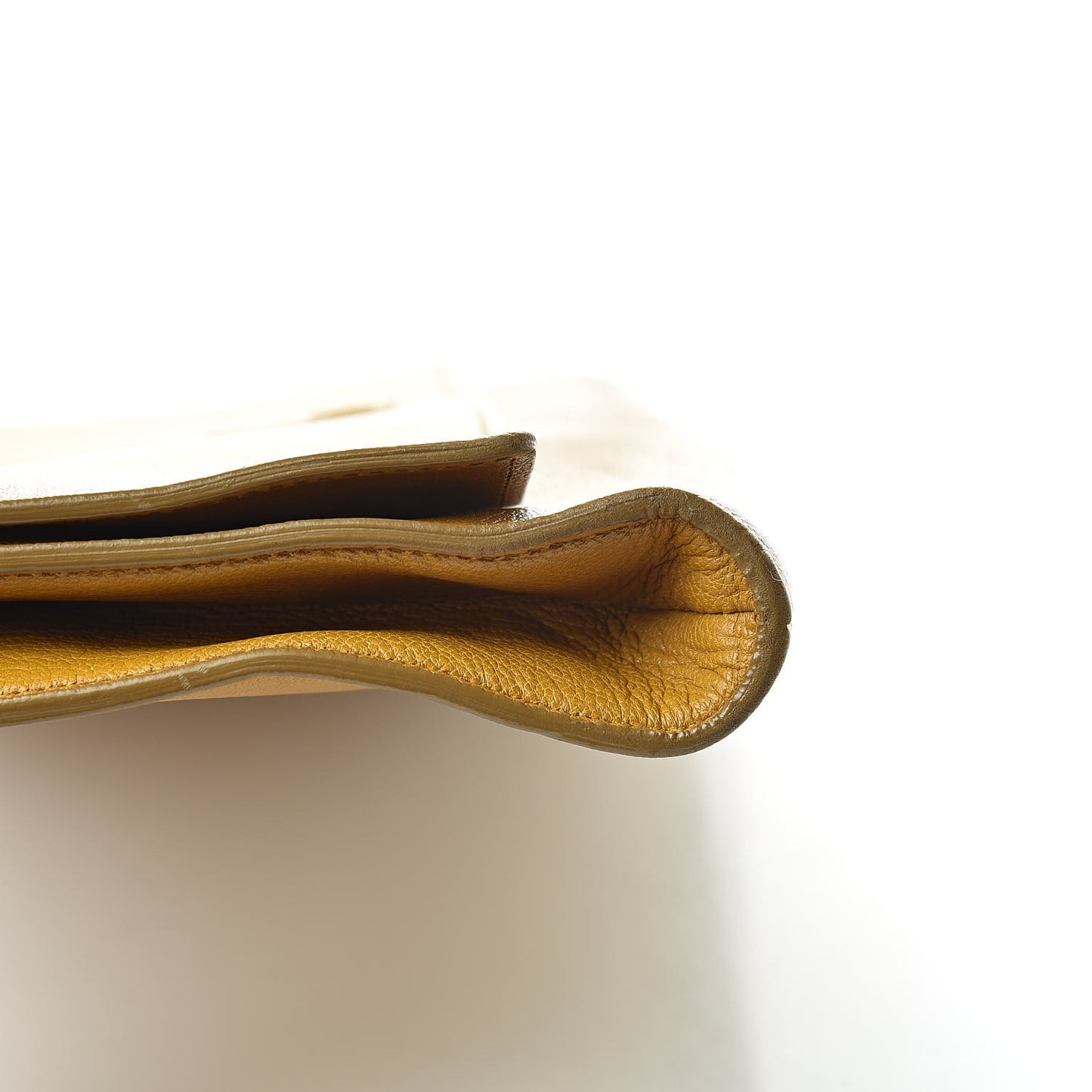 Goatskin Large Belle de Jour Clutch Saffron
