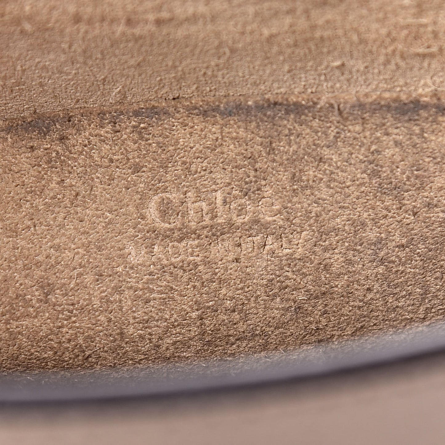 Calfskin Suede Medium Nile Bracelet Bag Motty Grey