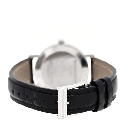 Tiffany Sterling Silver Calfskin 29mm Atlas Quartz Watch Black 3 of 4