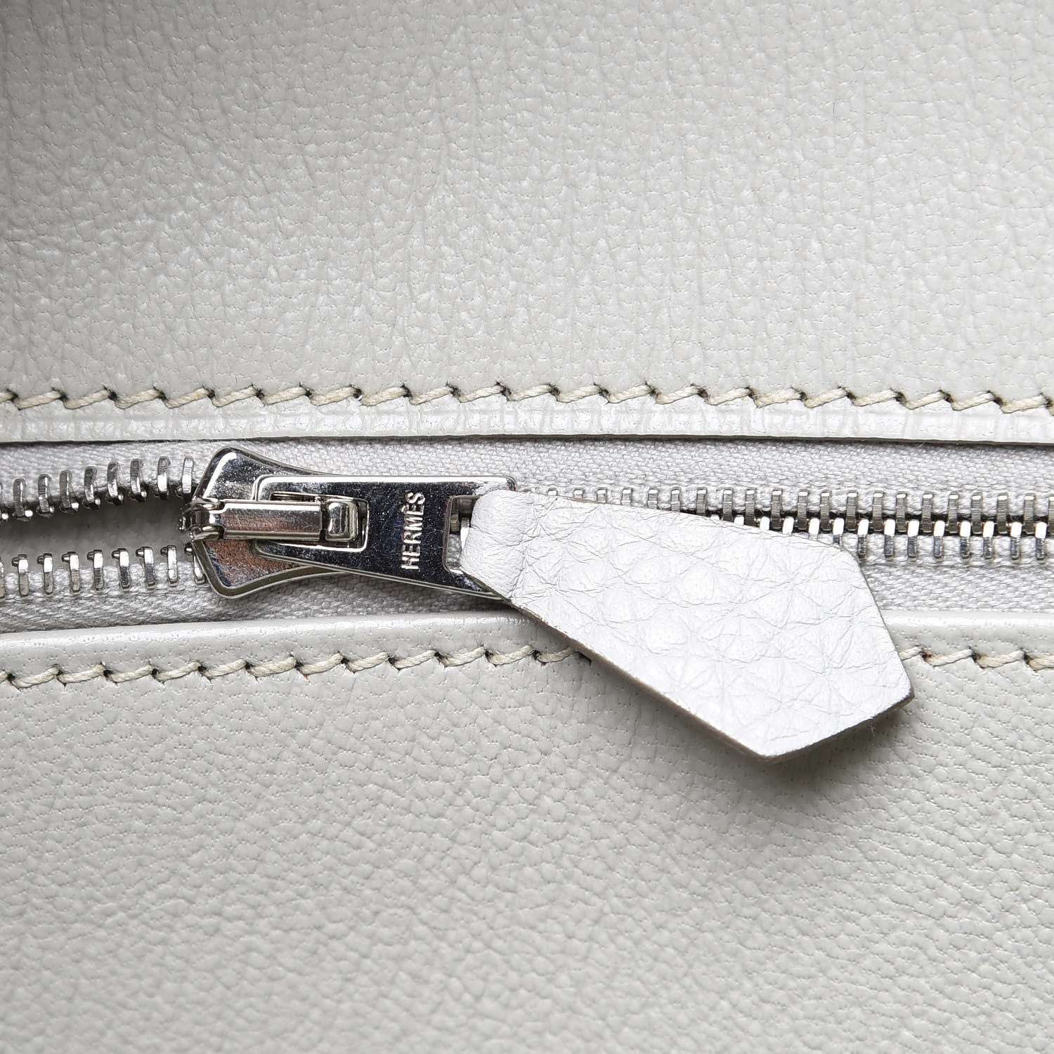 Hermes Taurillon Clemence Lizard Club Birkin 35 Gris Perle White Mykonos 17 of 31