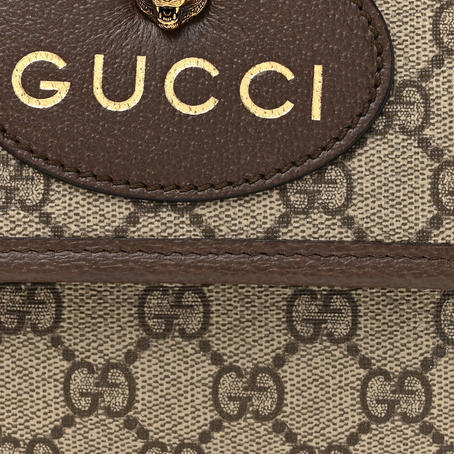 GG Supreme Monogram Web Small Neo Vintage Double Flap Messenger Bag Beige New Acero