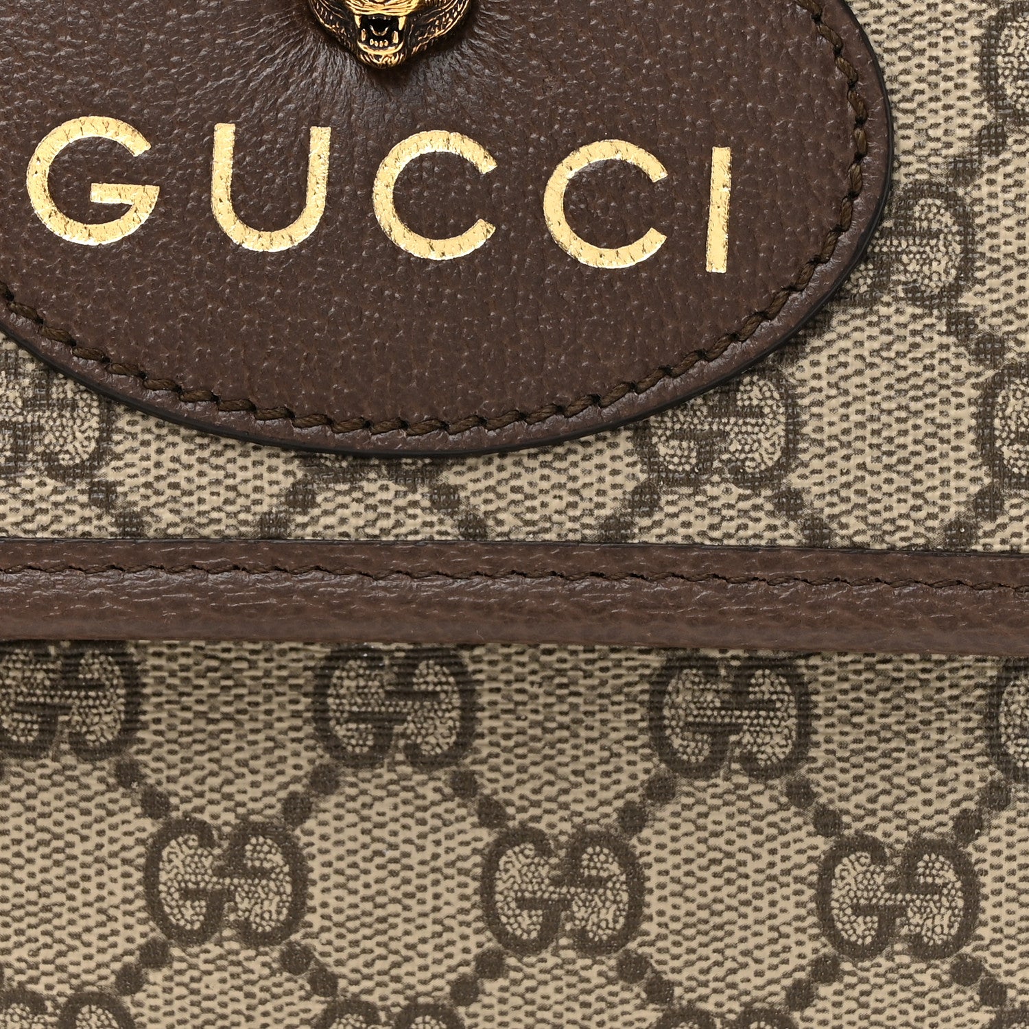 Gucci GG Supreme Monogram Web Small Neo Vintage Double Flap Messenger Bag Beige New Acero 9 of 11