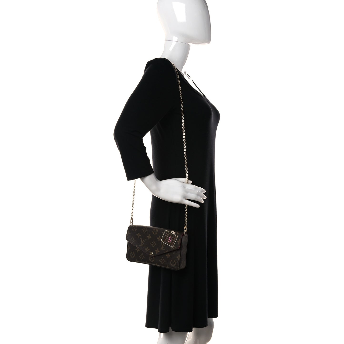 Monogram My LV World Tour Pochette Felicie Chain Wallet Hot Pink