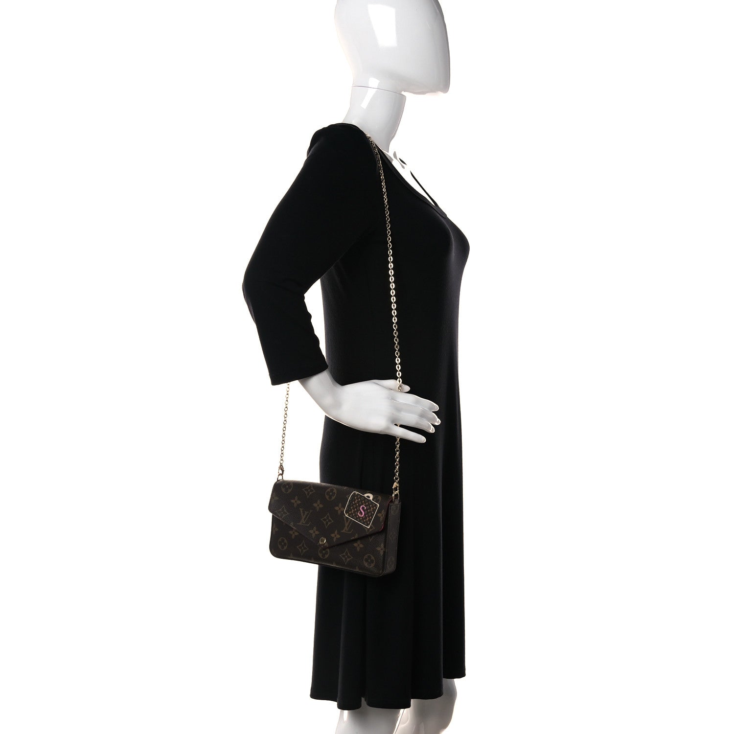 Louis Vuitton Monogram My LV World Tour Pochette Felicie Chain Wallet Hot Pink 2 of 13