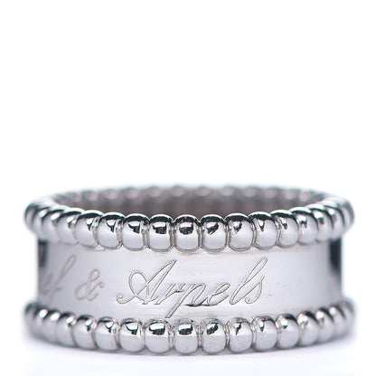 Van Cleef & Arpels 18K White Gold Perlee Signature Ring 48 4.5 2 of 7