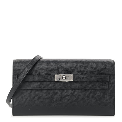 Hermes Epsom Kelly Wallet To Go Black 1 of 8