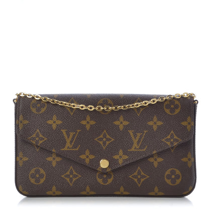 Louis Vuitton Monogram Pochette Felicie Chain Wallet Fuchsia 1 of 9