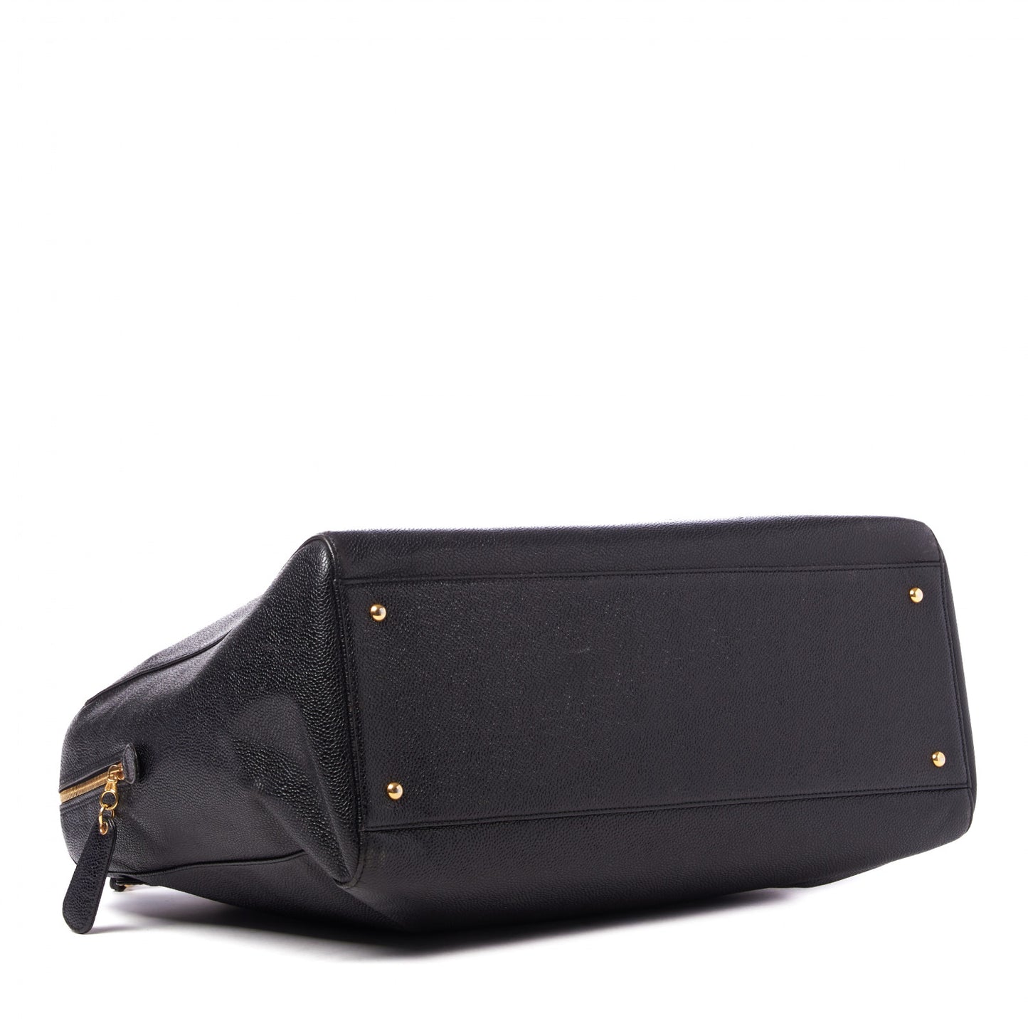 Caviar Large CC Shoulder Bag Black