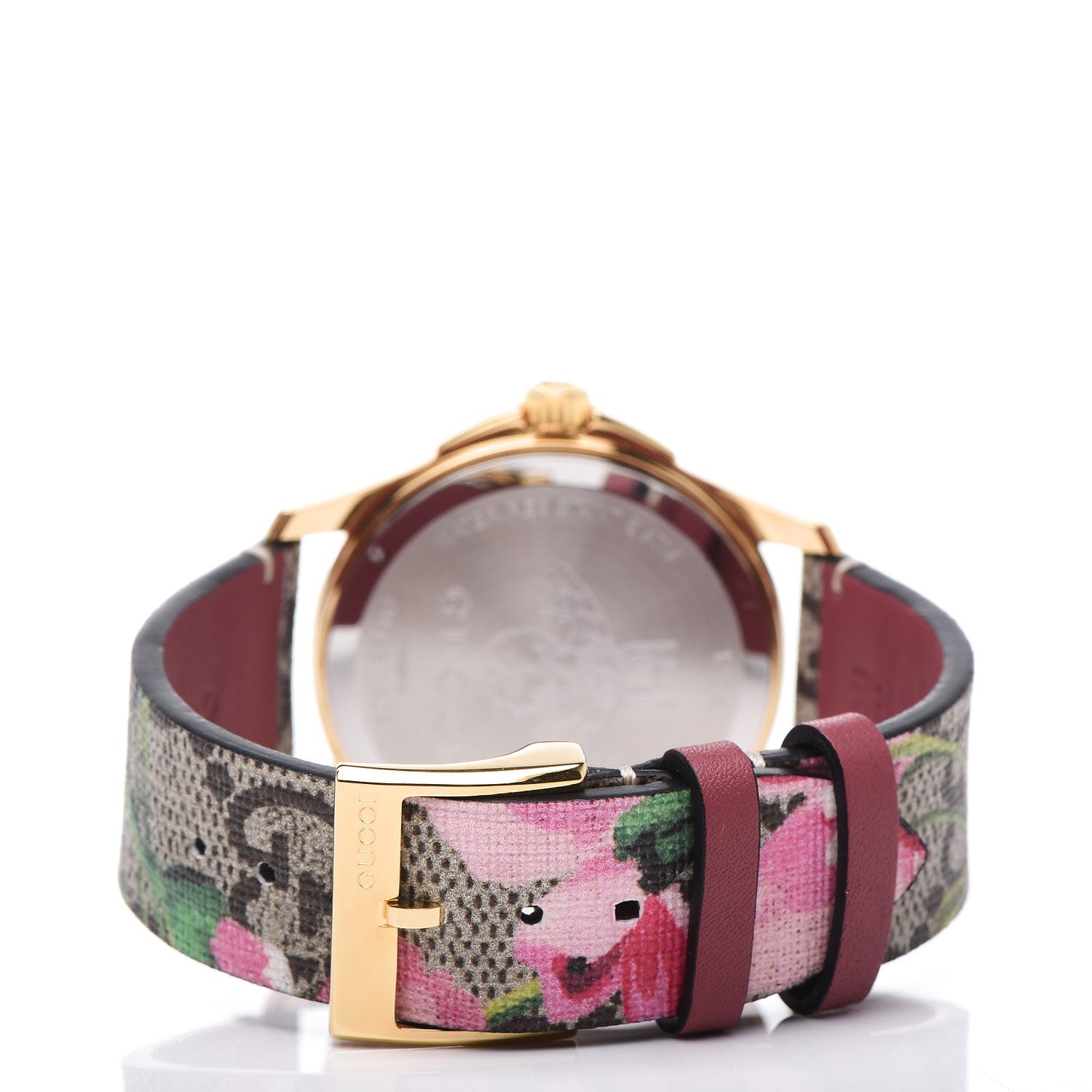 Gucci Stainless Steel Canvas 38mm G-Timeless Supreme GG Blooms Quartz Watch Brown 4 of 8