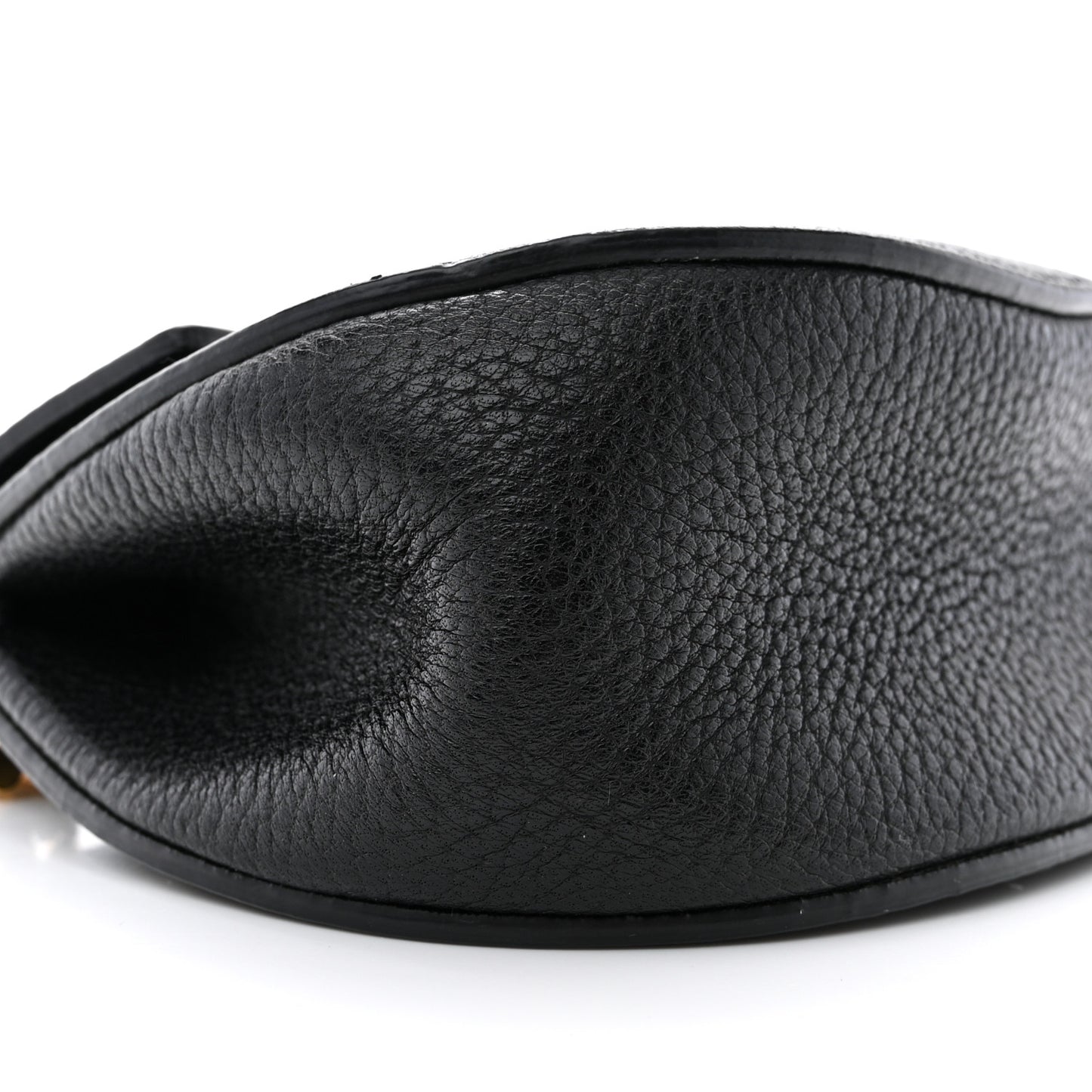 Grained Lambskin Nano Drew Shoulder Bag Black