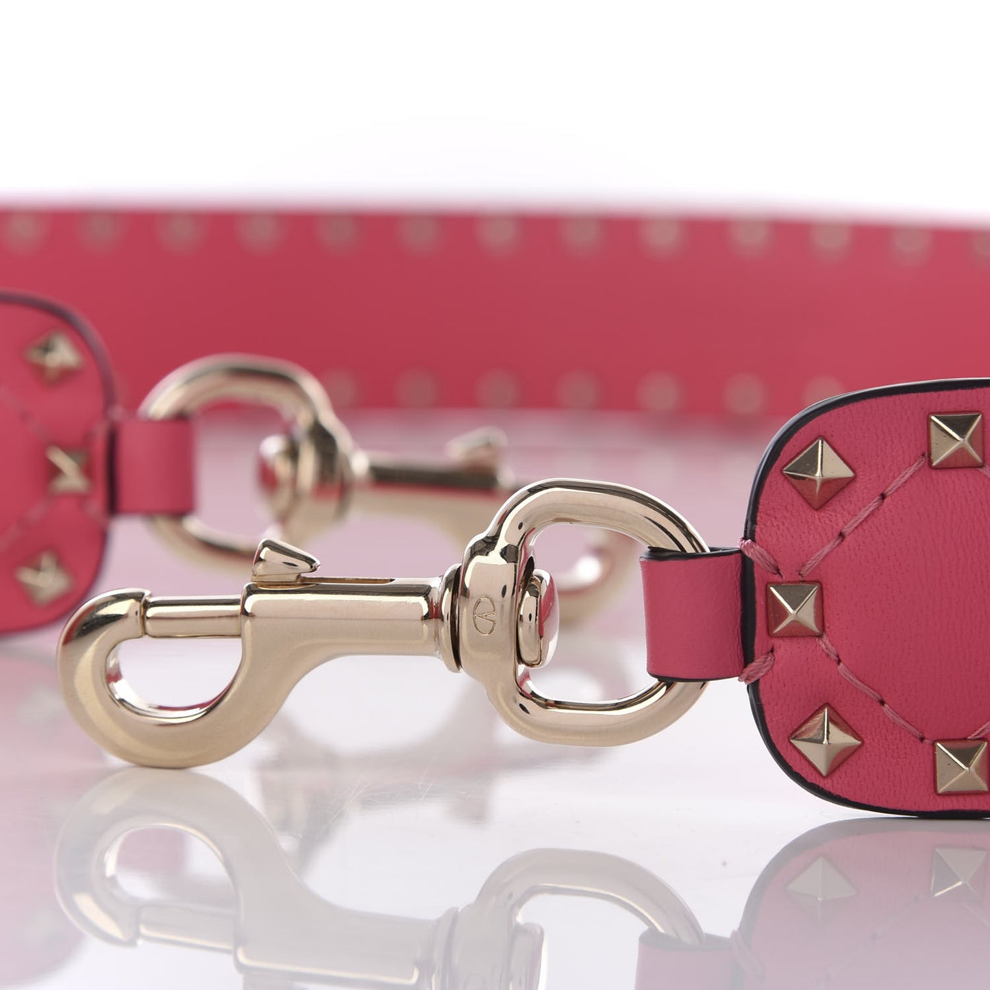 Nappa Rockstud Spike Shoulder Strap Shadow Pink