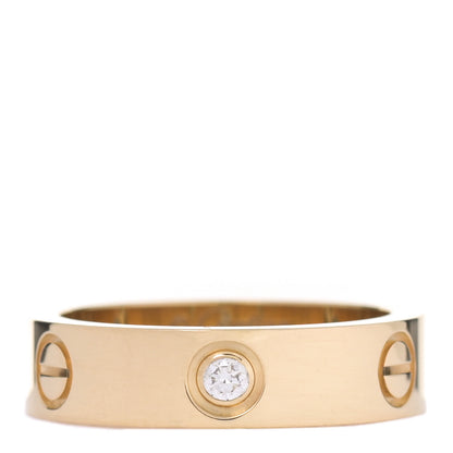 Cartier 18K Yellow Gold 3 Diamond 5.5mm LOVE Ring 58 8.25 1 of 4