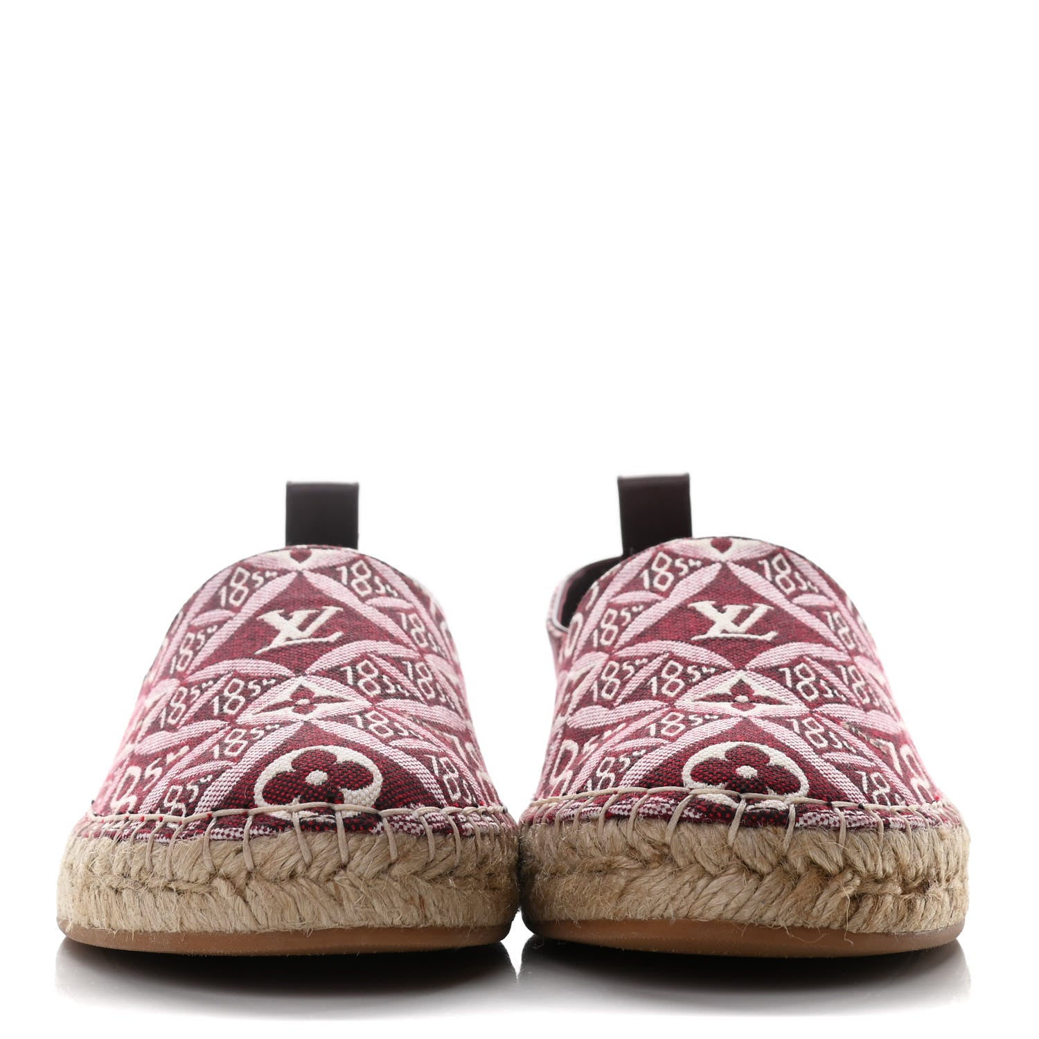 Louis Vuitton Jacquard Since 1854 Starboard Espadrille Flats 37 Bordeaux 2 of 10