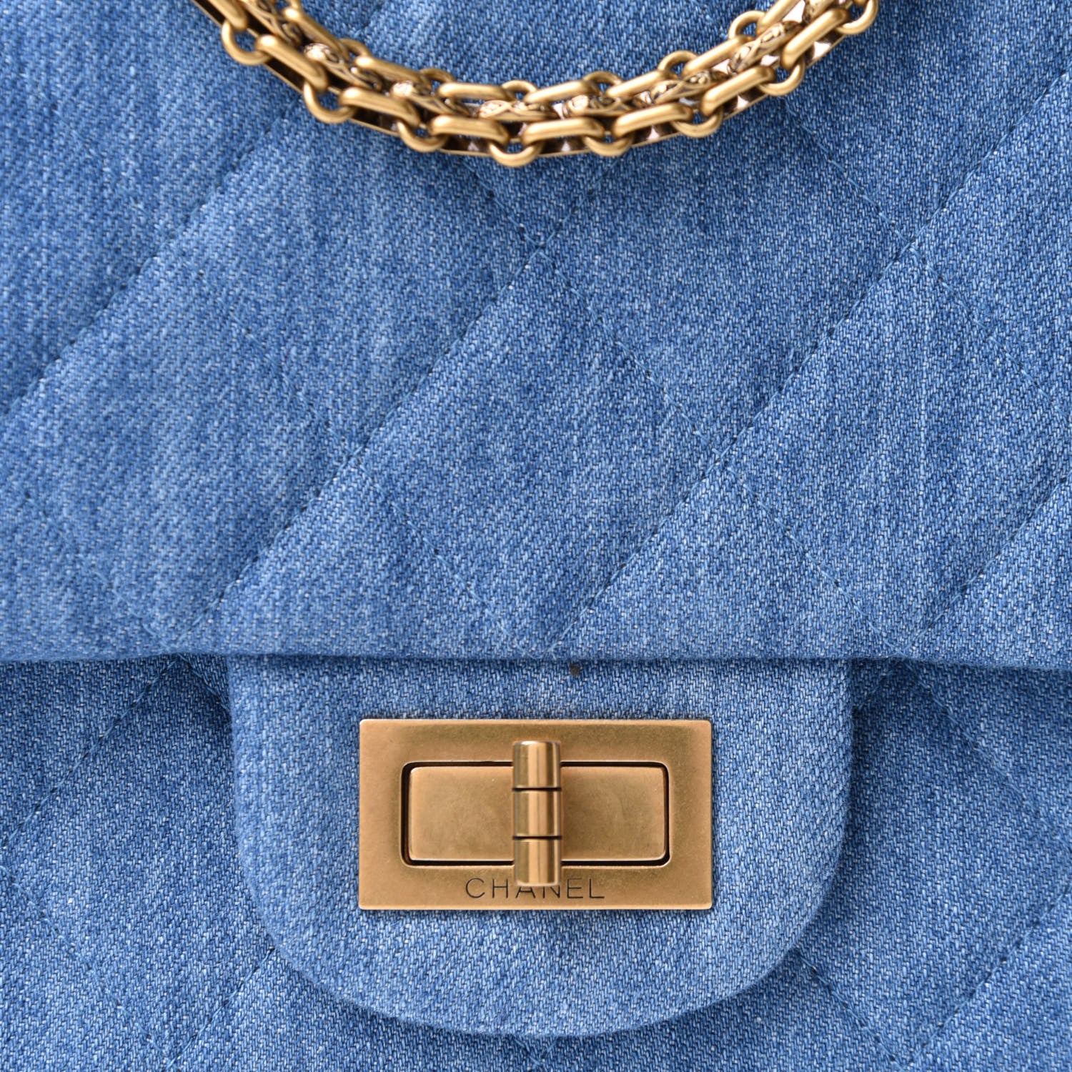 Chanel Denim Quilted 2.55 Reissue 227 Flap Blue 8 of 11