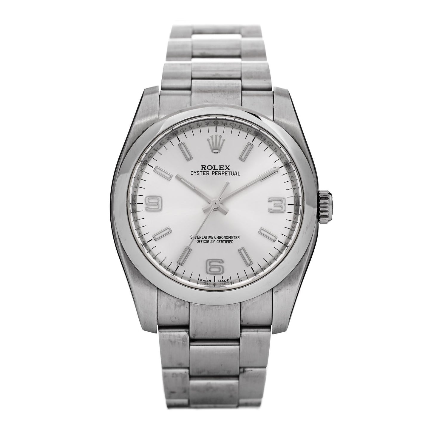 Stainless Steel 36mm Oyster Perpetual Watch Silver 116000