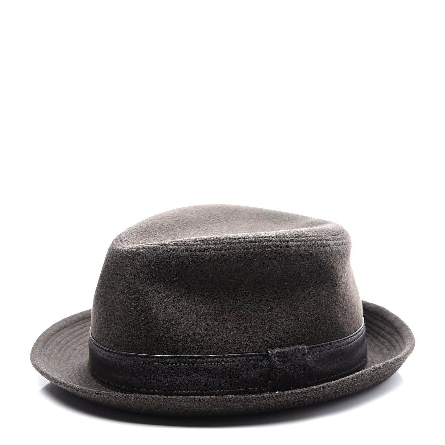 Cashmere Deerskin Funk Drap Hat 61 Ecorce Marron