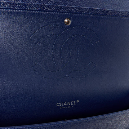 Chanel Caviar Quilted Maxi Double Flap Navy Blue 6 of 11