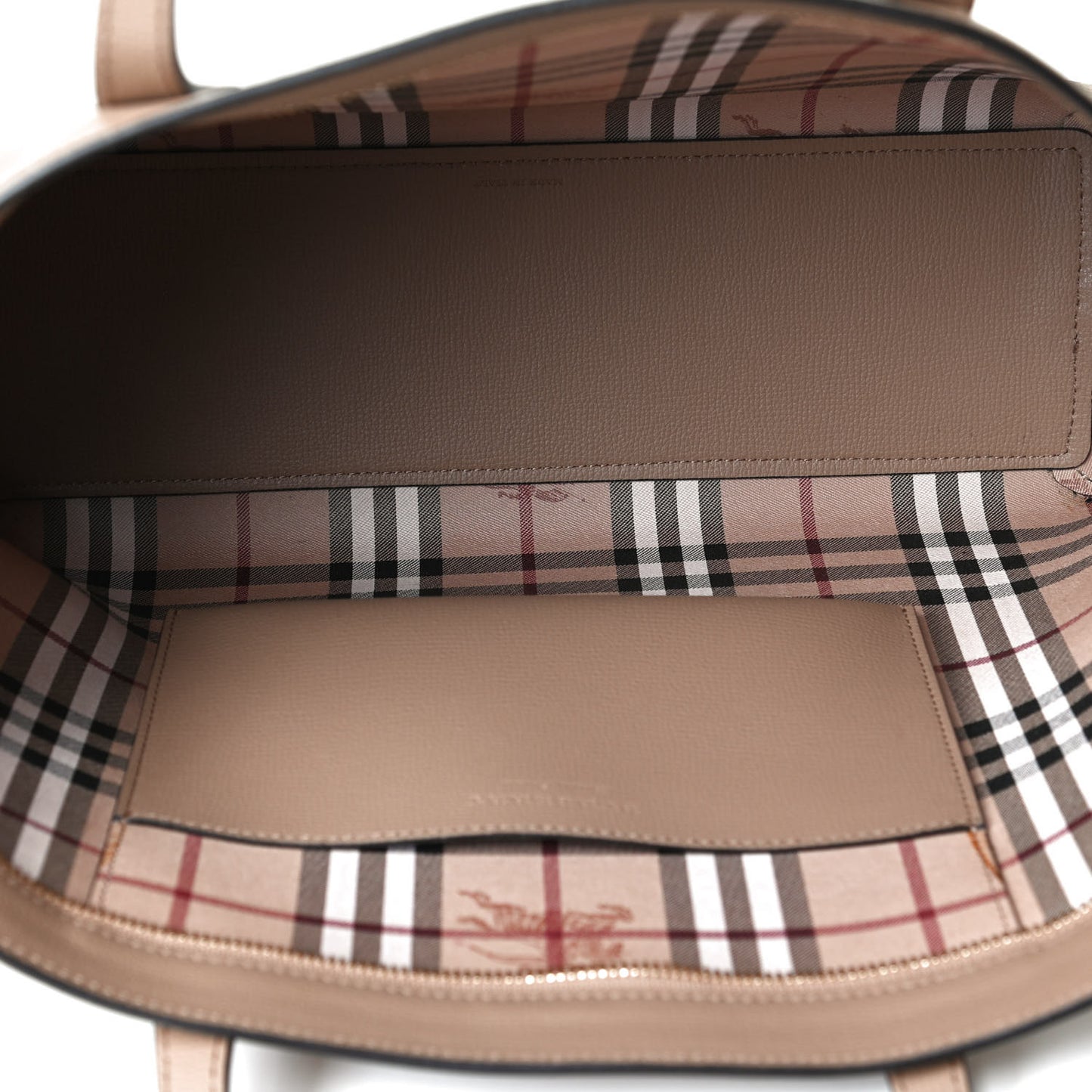 Grainy Calfskin Haymarket Check Medium Ardwell Zip Tote Camel