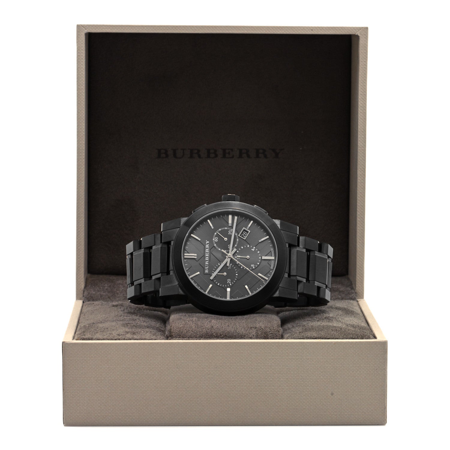Burberry PVD Stainless Steel 42mm Chronograph Quartz Watch Black BU9354 5 of 5