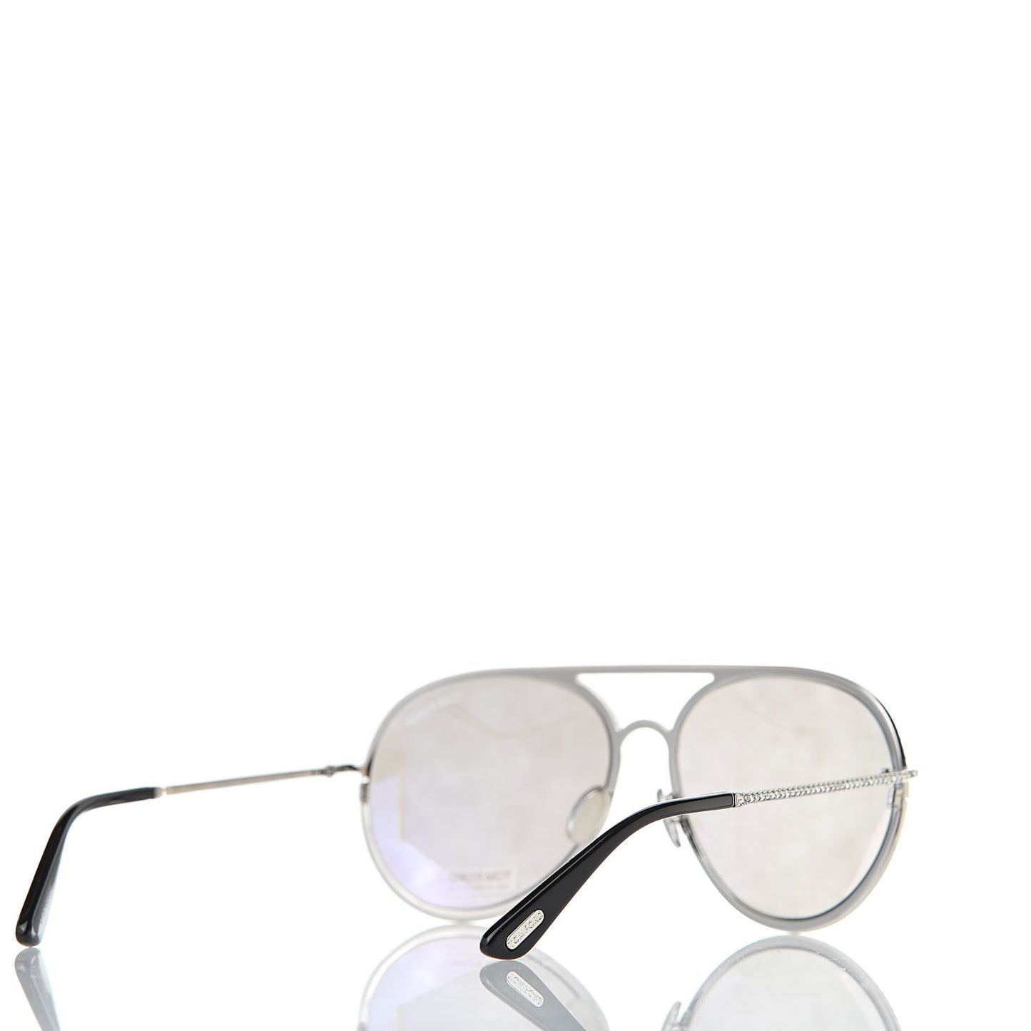 Crystal Embellished Antibes Sunglasses White Gold