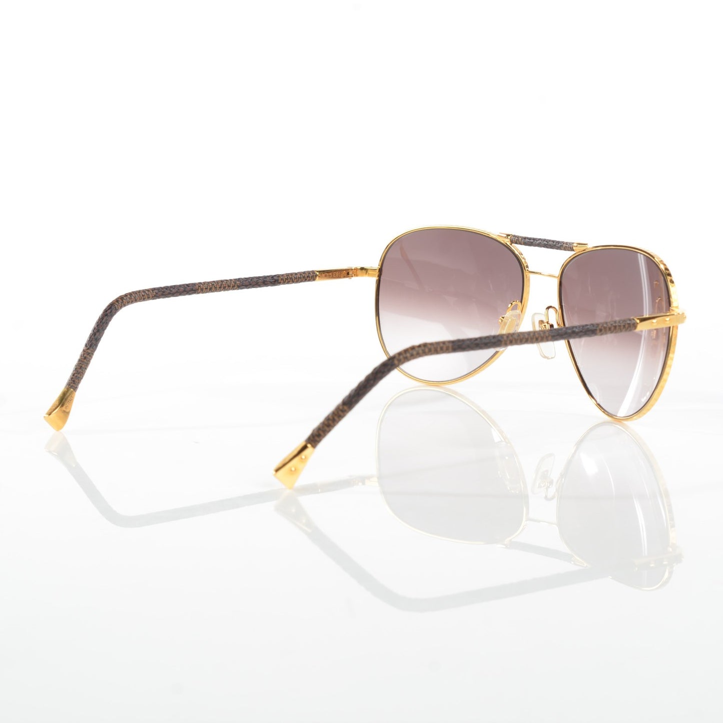 Damier Ebene Conspiration Pilote Sunglasses Z0202U Gold