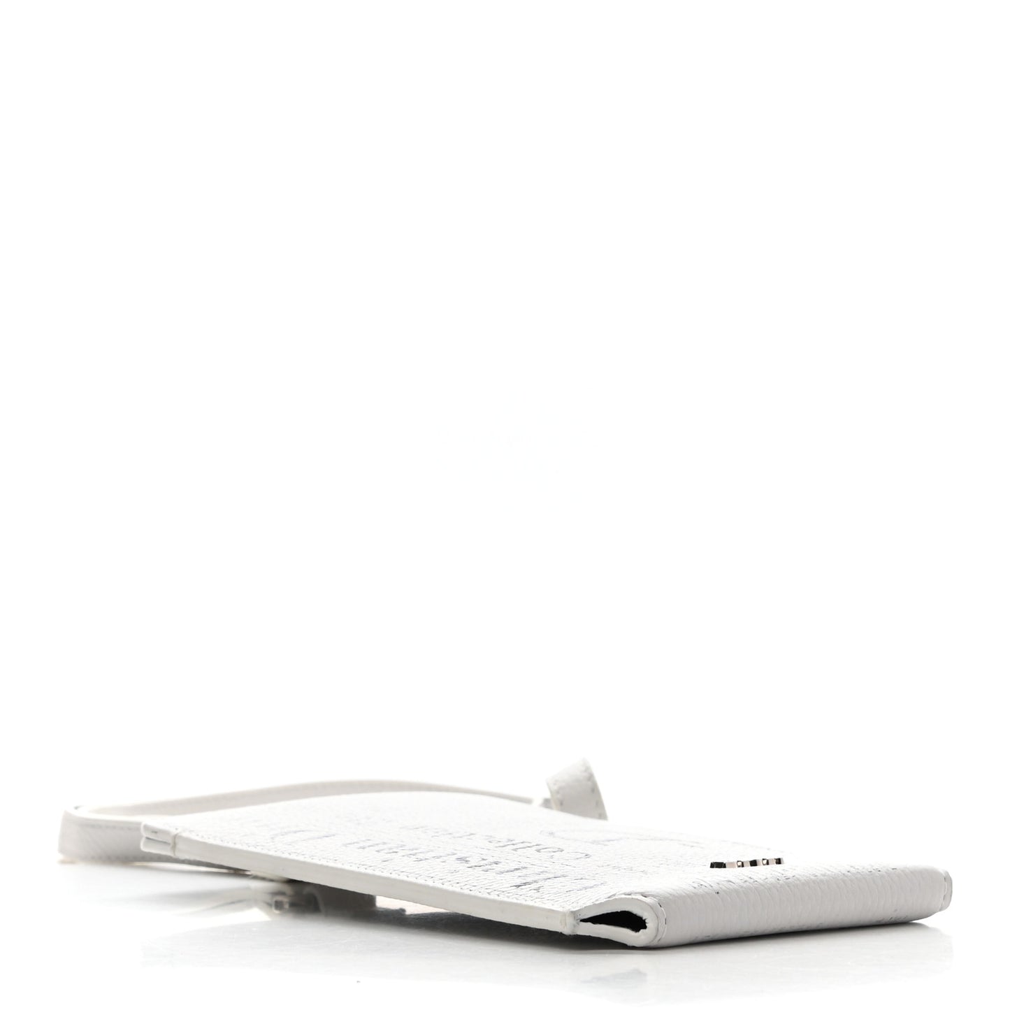 X DANIEL ARSHAM Grained Calfskin Newspaper Phone Holder White