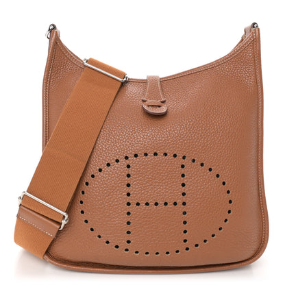 Hermes Taurillon Clemence Evelyne III PM Gold 1 of 14