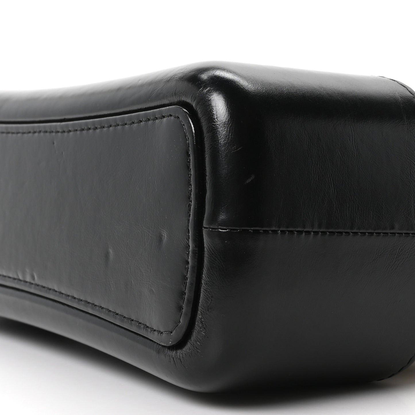 Aged Calfskin Quilted Medium Gabrielle Hobo Black White