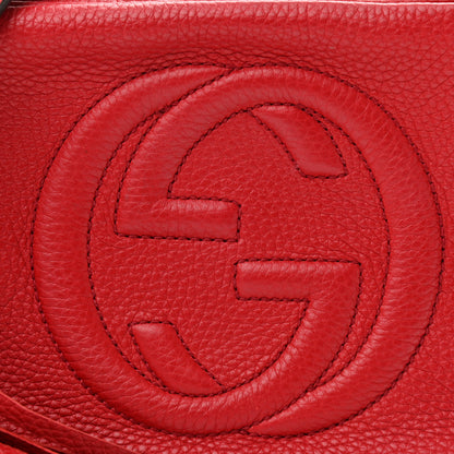Gucci Pebbled Calfskin Small Soho Disco Bag Vibrant Red 8 of 12
