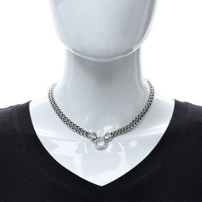 David Yurman Sterling Silver Diamond 18mm Double Wheat Chain Necklace 3 of 4
