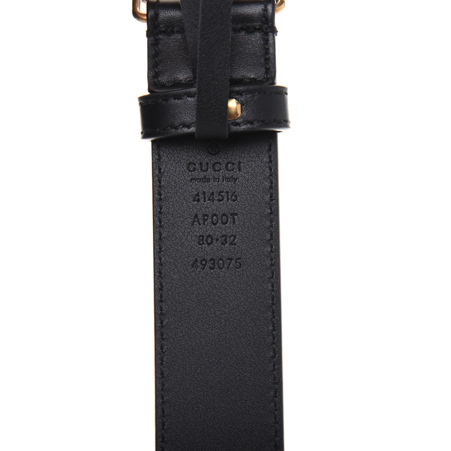 Calfskin Double G 30mm Belt 80 32 Black