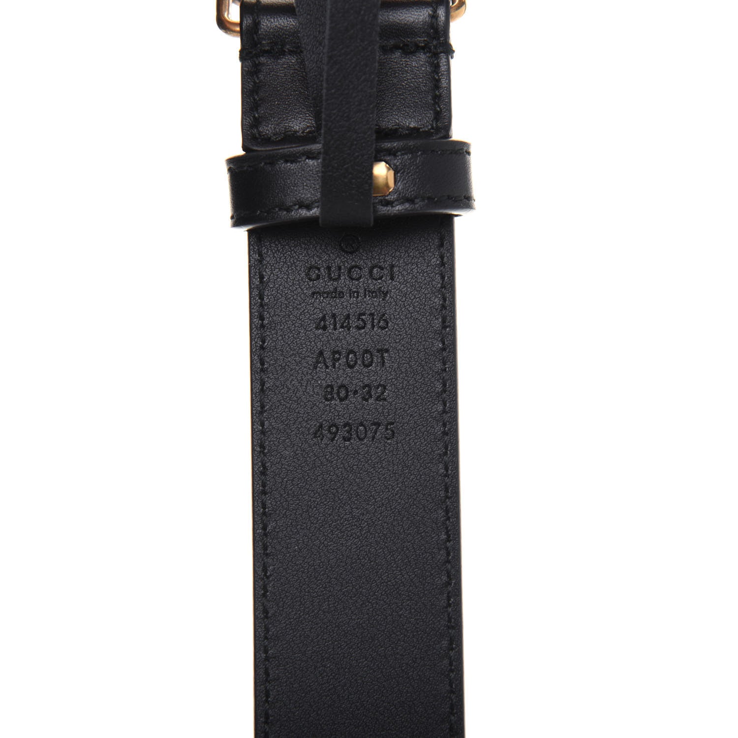 Gucci Calfskin Double G 30mm Belt 80 32 Black 3 of 8