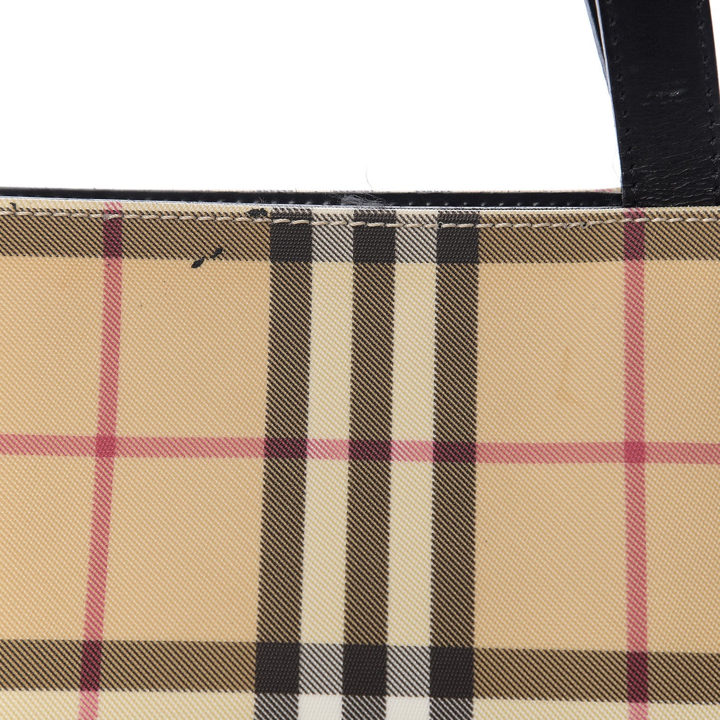 House Check Tote Black