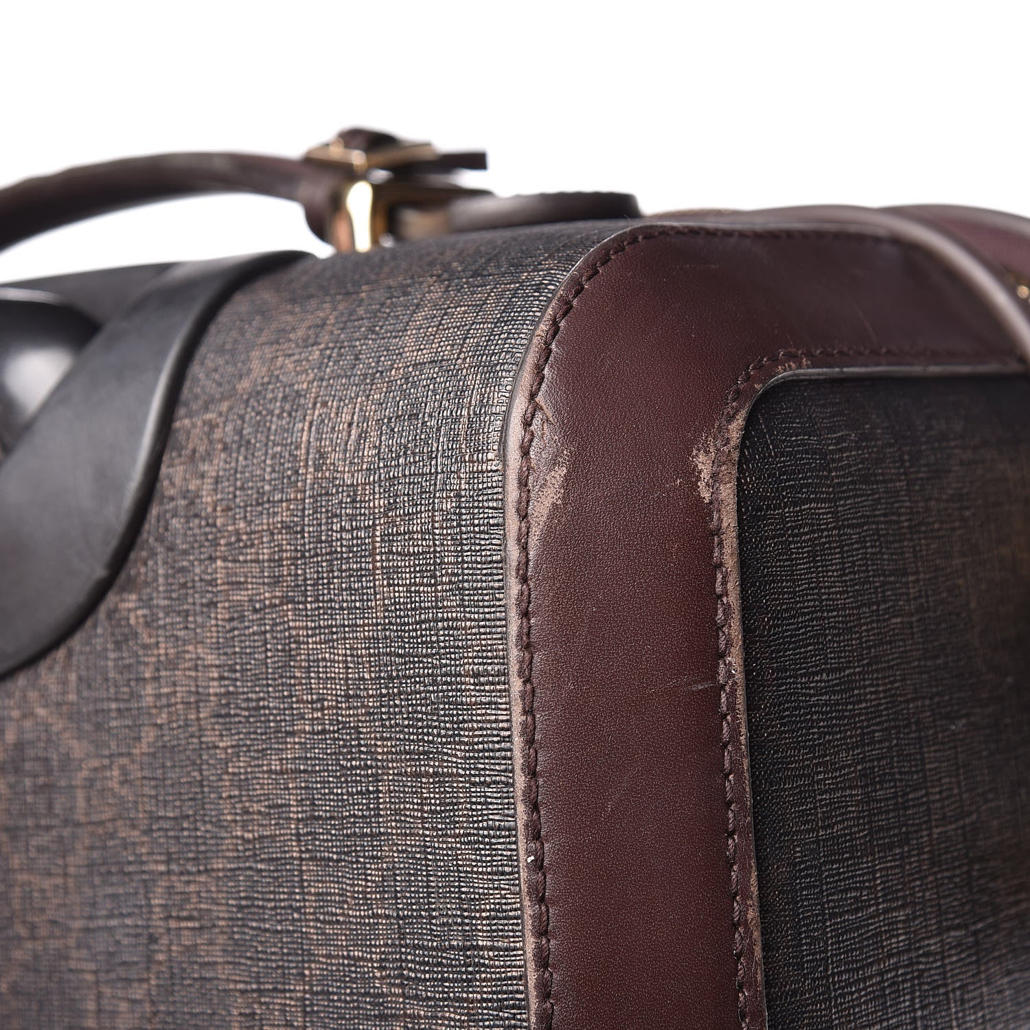 Gucci GG Supreme Monogram Four Wheel Carry On Suitcase Dark Brown 36 of 46