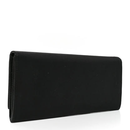 Prada Saffiano Triangle Continental Flap Wallet Black 3 of 7
