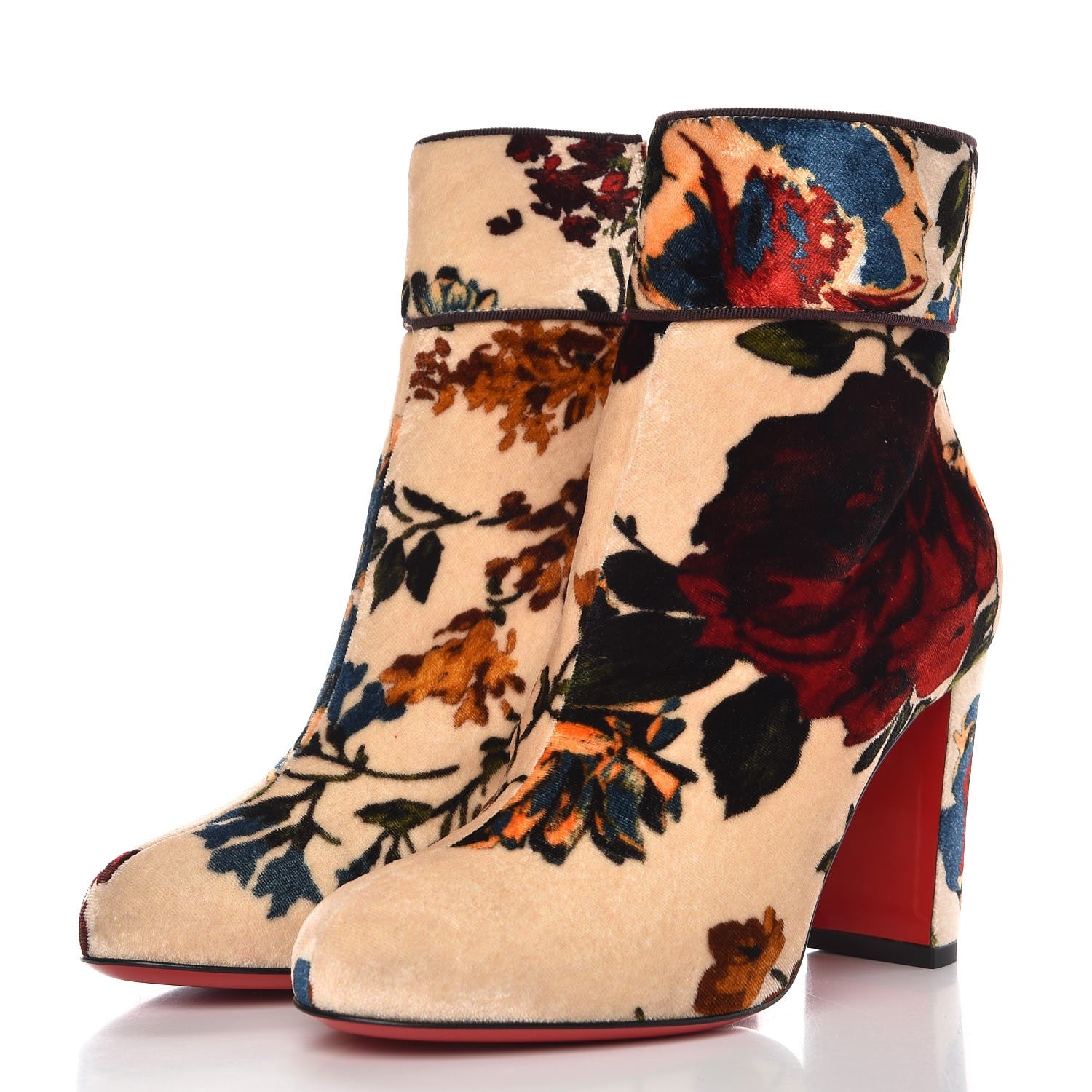 Christian Louboutin Veau Velours Moulamax 85 Booties 36 Nude 3 of 8