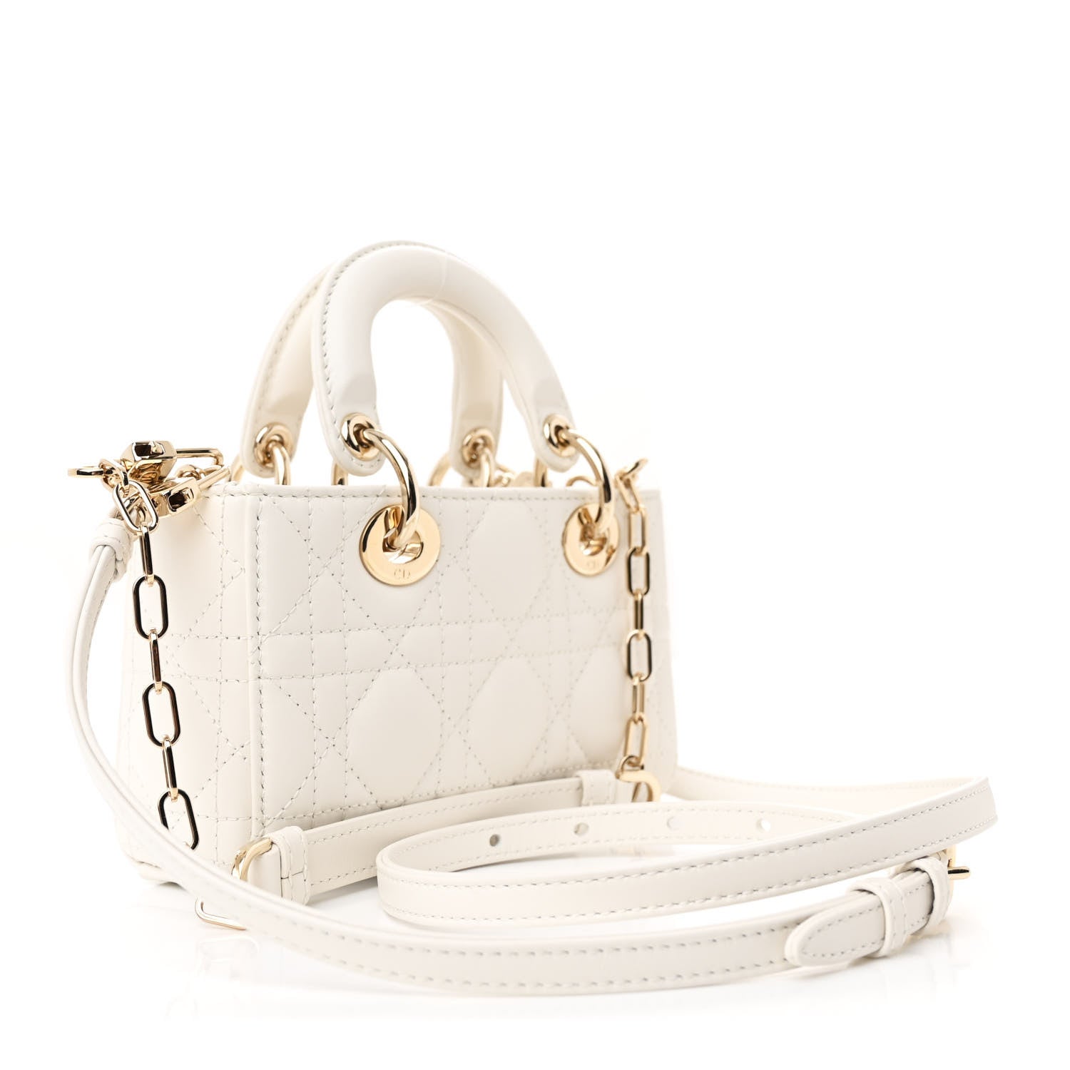 Christian Dior Lambskin Cannage Micro Lady D-Joy Latte 3 of 11