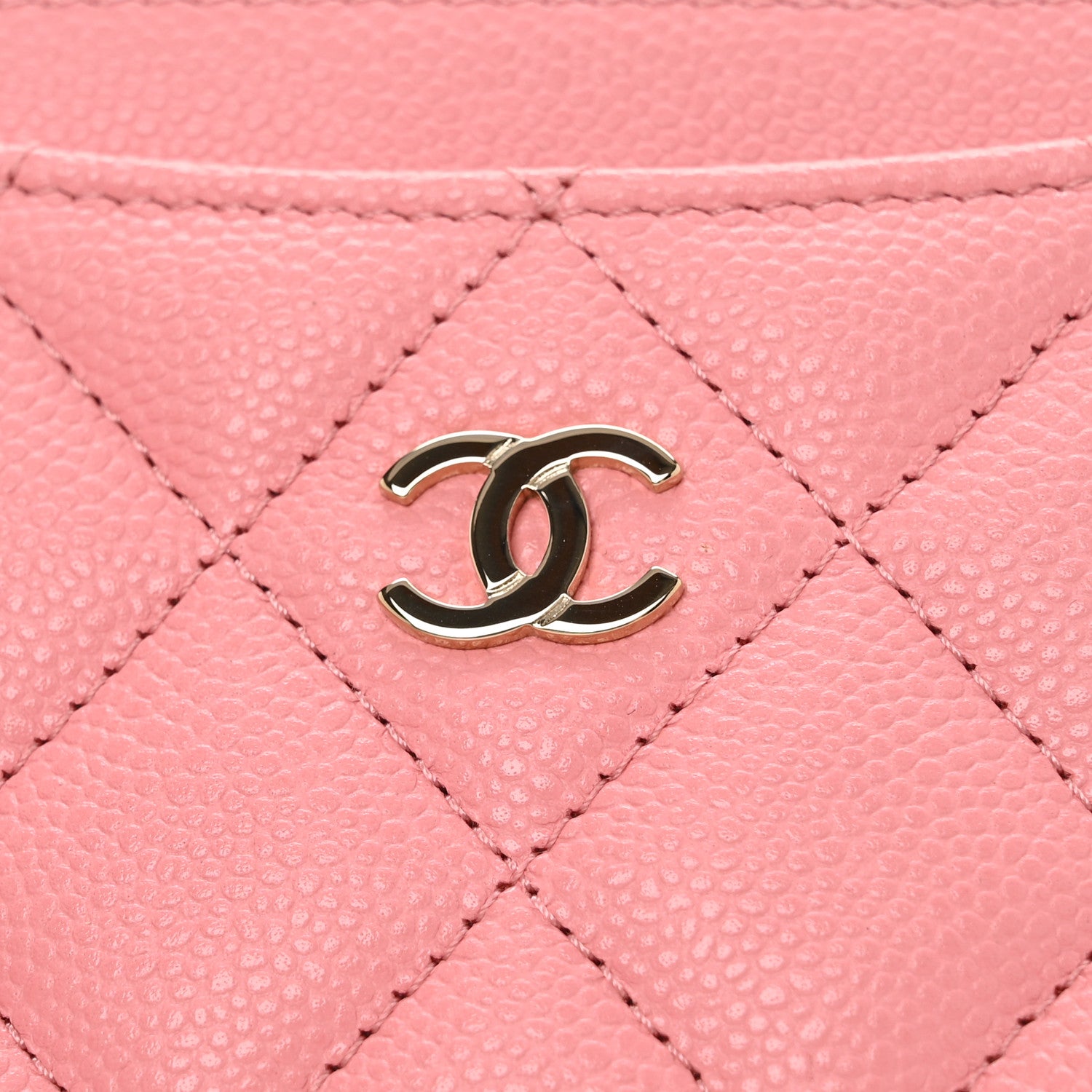 Chanel Caviar Quilted Card Holder Pink 9 of 11