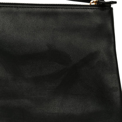 Celine Lambskin Large Trio Crossbody Bag Black 16 of 17