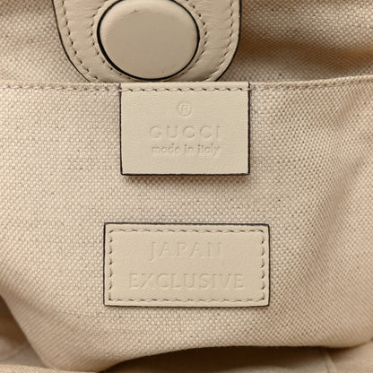 Gucci Canvas Herbarium Print Ribbon Top Handle Bag Blue 6 of 11