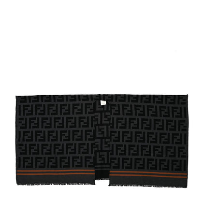 Fendi Wool Silk FF Poncho Black 1 of 4