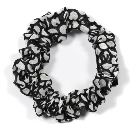Chanel Silk CC Twilly Hair Tie Black White 4 of 6