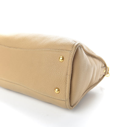 Prada Vitello Daino Shopping Satchel Sughero 7 of 9