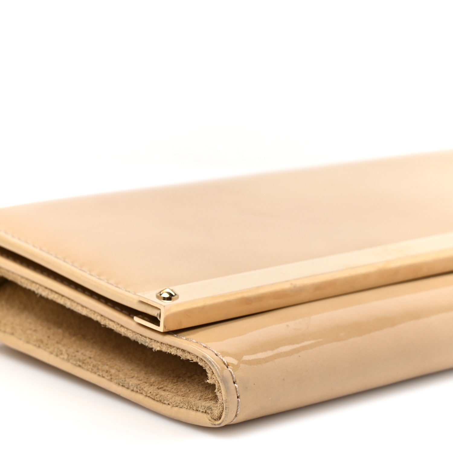 Jimmy Choo Patent Suede Milla Wallet on Chain Nude 10 of 12