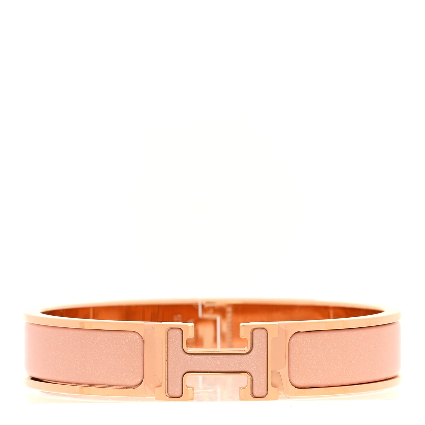 Enamel Glitter Narrow Clic Clac H Bracelet PM Rose Cassata