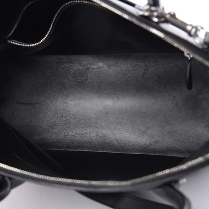 Balenciaga Signature Grained Calfskin Logo M Ville Top Handle Bag Black Rose Shocking 9 of 15
