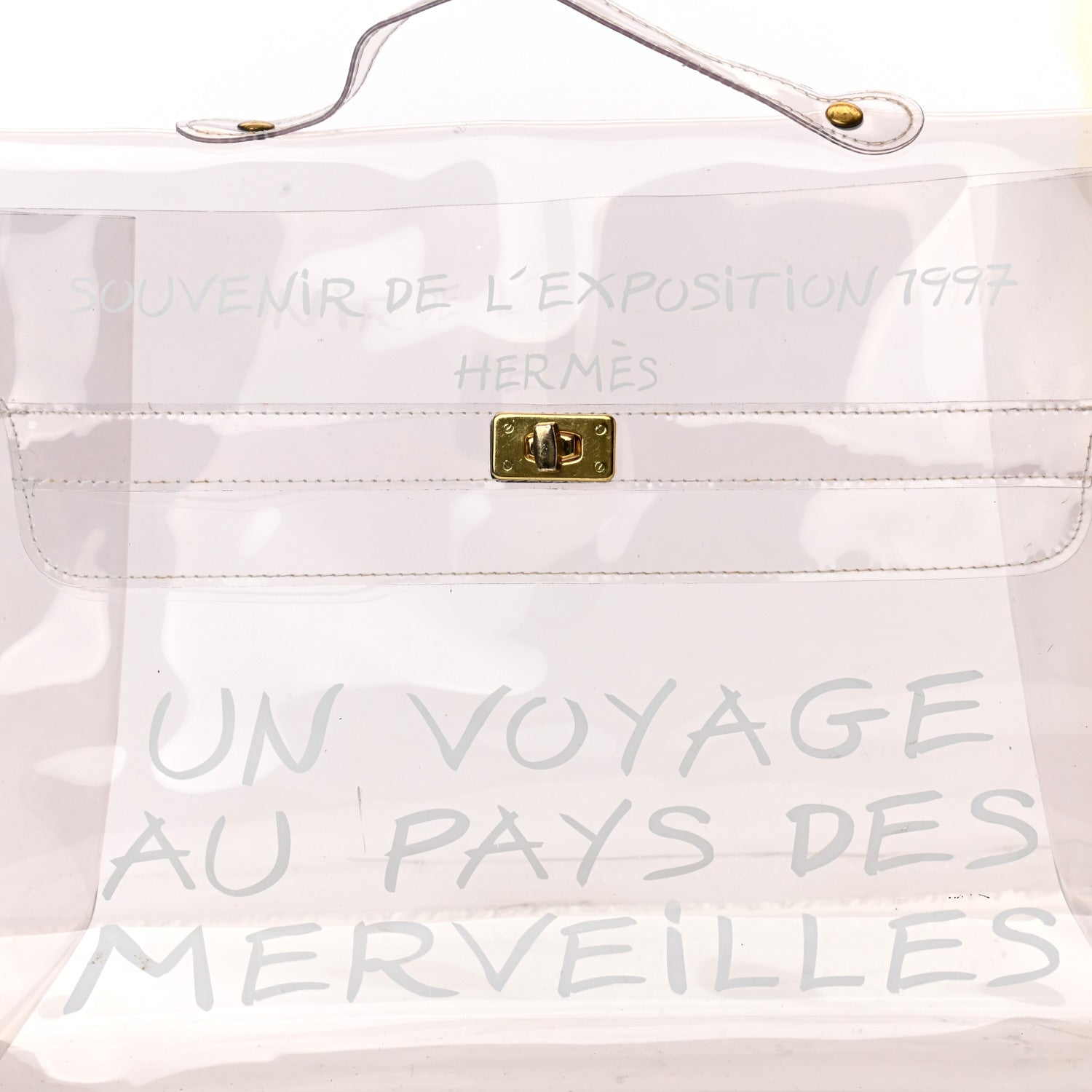 Hermes Vinyl Souvenir De L'Exposition Kelly Transparent 8 of 14
