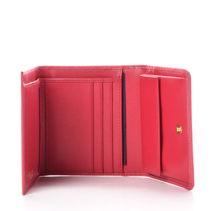 Prada Vitello Move Tri-Fold Compact Wallet Peonia 5 of 8