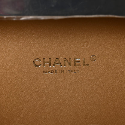 Chanel Raffia Patent Small CC Filigree Vanity Case Black 5 of 8